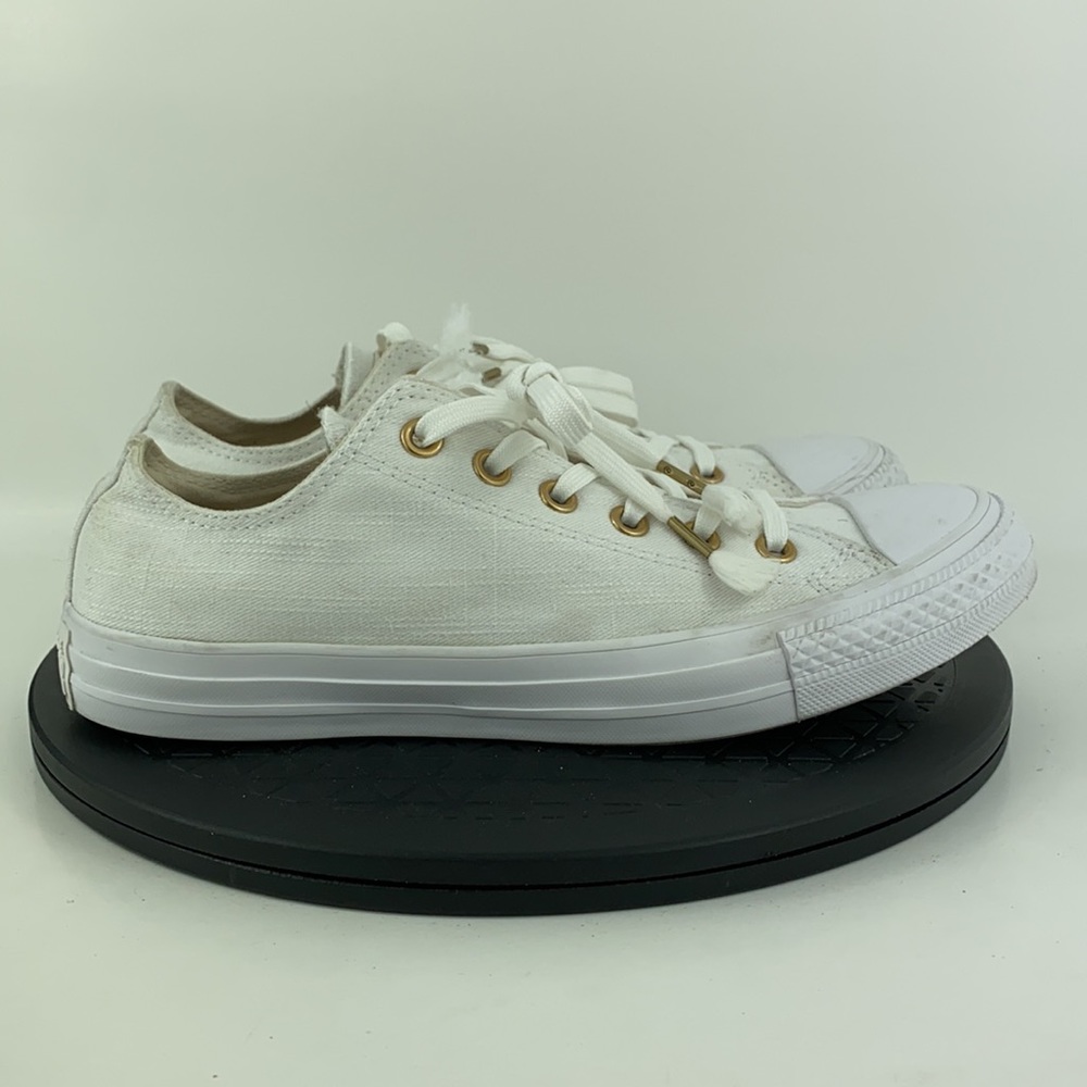 Converse Chuck Taylor All Star White/Gold Canvas Shoes 560643c